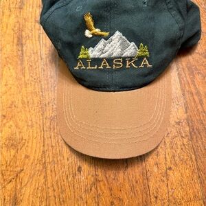 Alaska Embroidered Green and Tan Hat